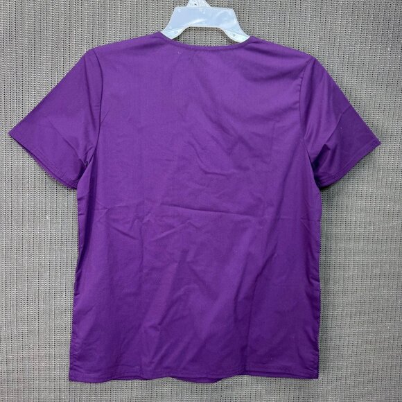 Scrubstar Womens Size Small V-Neck Top Purple Stretch Fabric - Picture 2 of 7